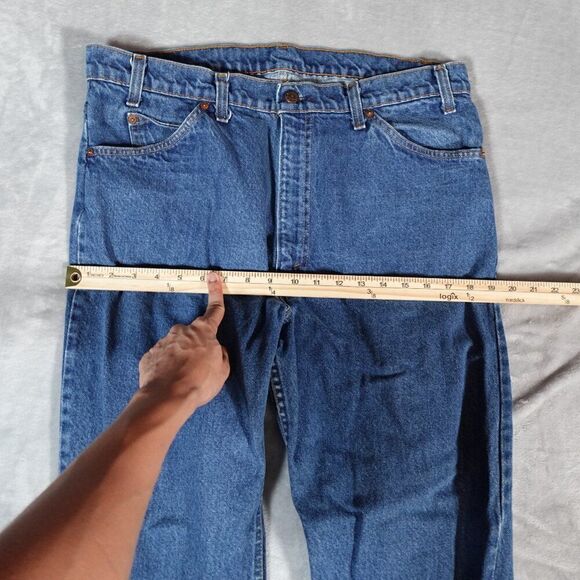 Vintage Levis 509 Denim Jeans Mens 38 (Fits 36x29) Straight Fit Orange Tab - Picture 9 of 9